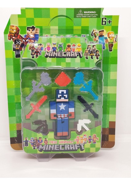 Luxury Minecraft Macera Oyunları Seven Çocuklar Için( 1 Adet) Minecraft Figürü Içeren Yaratıcı Oyuncak 1 Adet