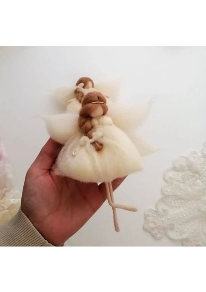 Luxury Peri Bebek, Keçe Peri Bebek, Yün Keçe Bebek, Melek Bebek 1 Adet