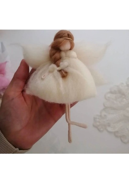 Luxury Peri Bebek, Keçe Peri Bebek, Yün Keçe Bebek, Melek Bebek 1 Adet