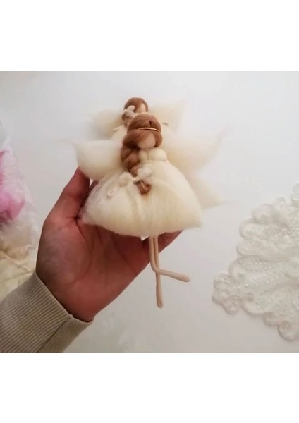 Luxury Peri Bebek, Keçe Peri Bebek, Yün Keçe Bebek, Melek Bebek 1 Adet