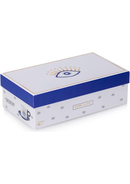Lcw Home Göz Baskılı 2 Kişilik Porselen Kahve Fincan Takımı 90 ml