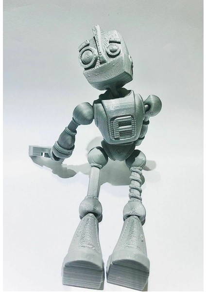 Luxury Flexi Hareketli Oyuncak Robot 20 cm Gri 1 Adet