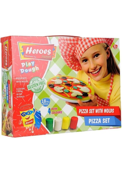 Luxury Mullurg URG01 ERN-540 Heroes Pizza Oyun Hamuru Seti - (Muul) 1 Adet