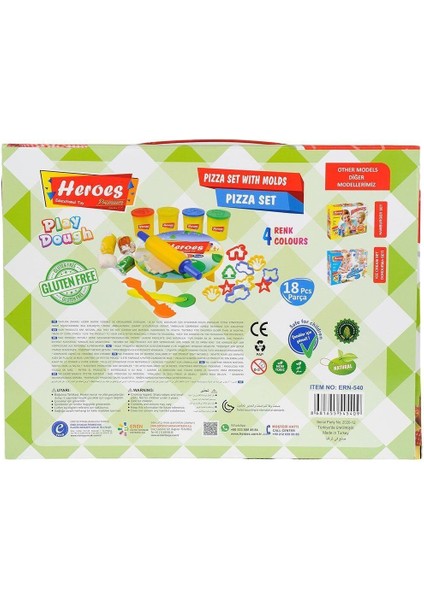 Luxury Mullurg URG01 ERN-540 Heroes Pizza Oyun Hamuru Seti - (Muul) 1 Adet