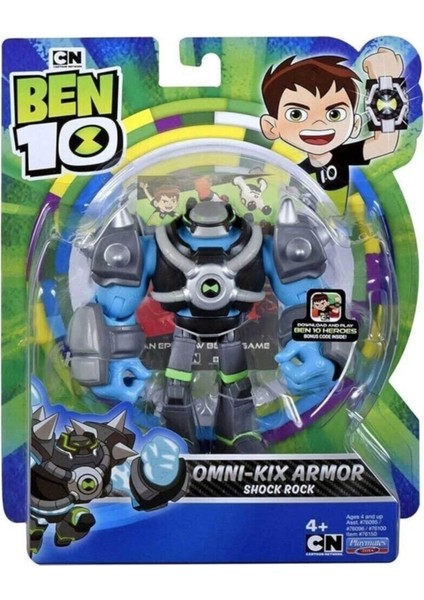 Luxury Ben 10 Aksiyon Figürler S1W10 - Omni-Kix Armor Shock Rock??????? 1 Adet