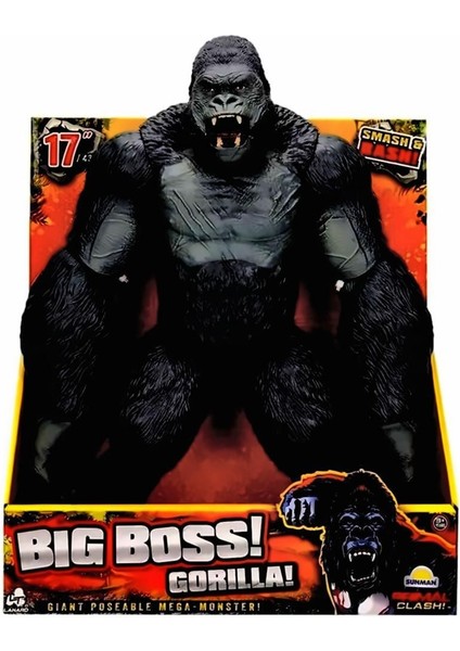 Luxury 1037113 Primal Clash Büyük Patron Goril 42CM - Kız Çocuk Eğitici Oyuncak Erkek Çocuk Oyuncaklar 1 Adet