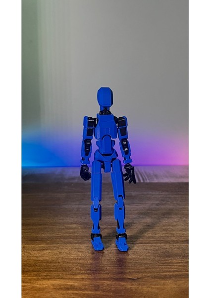 Luxury Eklemli Hareketli Şekil Değiştirme Robotu Figür(Mavi) (Silah Seti Dahil) 1 Adet
