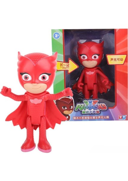 Luxury ES1666 Pjmasks Pijimaskeliler Işıklı ve Sesli Figür Oyuncak Owlette 1 Adet