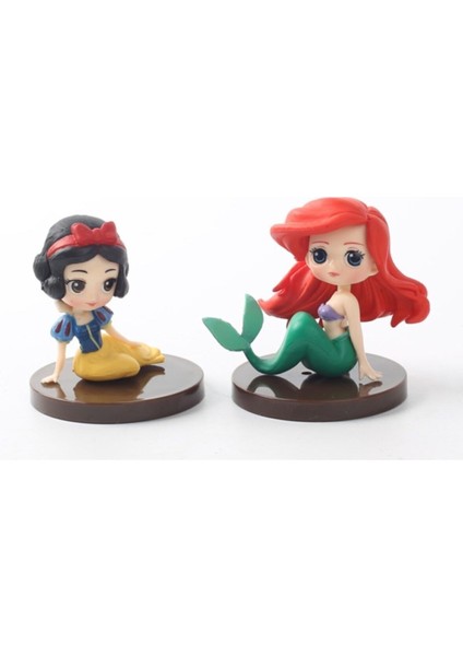 Luxury Q Posket Disney Pamuk Prenses ve Prenses Ariel Aksiyon Figür 8 cm 1 Adet
