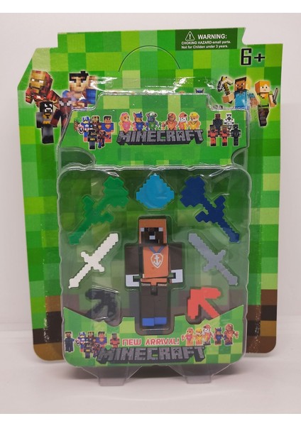 Luxury Minecraft Macera Oyunları Seven Çocuklar Için( 1 Adet) Minecraft Figürü Içeren Yaratıcı Oyuncak 1 Adet
