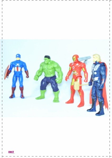 Luxury Hulk Ironman Thor Kaptan Amerika Oyuncak Yenilmezler 4lü Erkek Cocuk Egitici Montessori Oyuncaklar 1 Adet