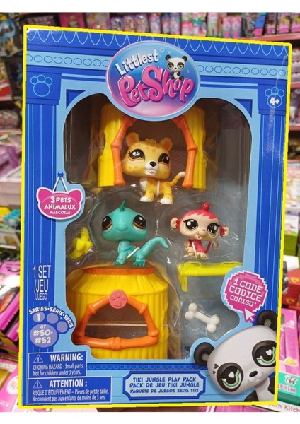 Luxury Miniş Littlest Petshop Tıkı Jungle Play Pack Kutuda 9 Pcs Lisanslı Oyuncak 1 Adet