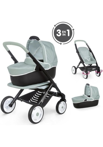 Luxury Smoby Maxi-Cosi&quinny 3'ü 1 Arada Oyuncak Bebek Arabası - Adaçayı Yeşili 253120 1 Adet