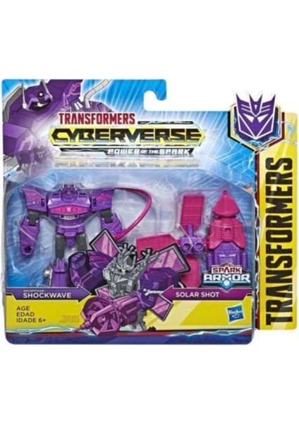 Luxury Transformers Cyberverse Spark Armor Battle Shockwave Figür E4300-E4219 1 Adet