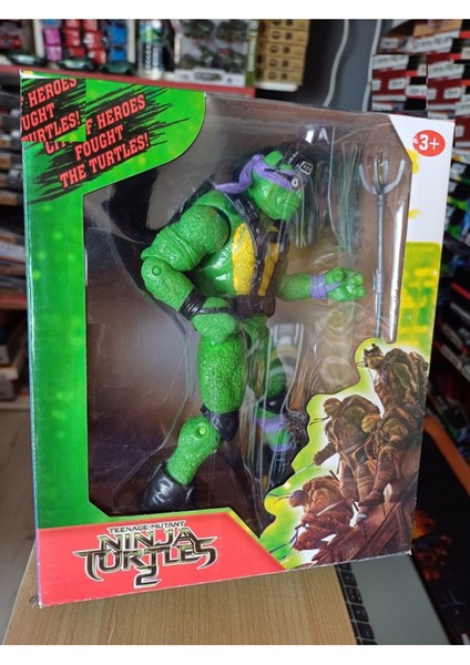 Luxury Ninja Kaplumbağa Donatello Teanege Mutant Hero Kırılmaz Oyuncak Ağır Et Figür Mızrak 1 Adet