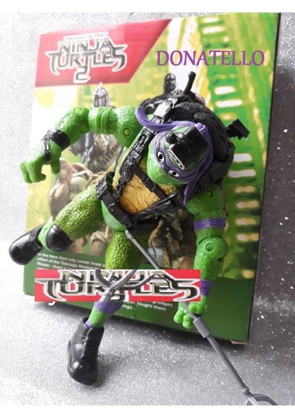 Luxury Ninja Kaplumbağa Donatello Teanege Mutant Hero Kırılmaz Oyuncak Ağır Et Figür Mızrak 1 Adet