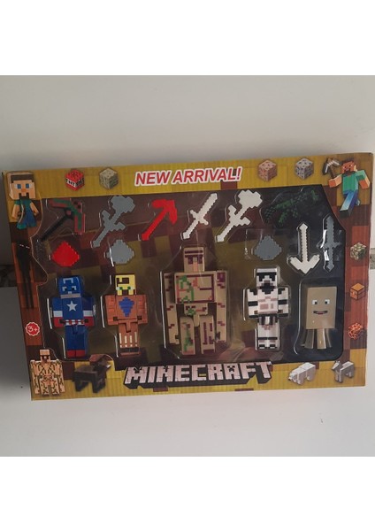 Luxury Minecraft Figür Set 16 Parça, Bol Aksesuarlı 1 Adet fiyatları