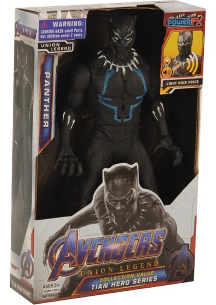 Luxury Avengers Union Legend Işıklı- Sesli Black Panther (Kara Panter) Karakteri (DRS13) 1 Adet