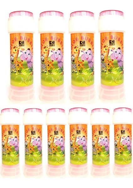 Luxury Hayvan Tema Konseptli 10'lu Köpük Balon Zebra Zürafa Fil Figürlü Eğlenceli Köpük Baloncuk 60 ml 1 Adet