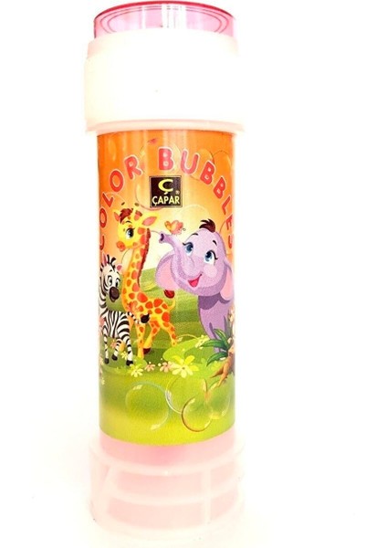 Luxury Hayvan Tema Konseptli 10'lu Köpük Balon Zebra Zürafa Fil Figürlü Eğlenceli Köpük Baloncuk 60 ml 1 Adet
