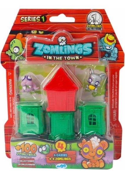 Luxury Zomlings 4´lü Paket Seri 1 Kırmızı Ev 1 Adet