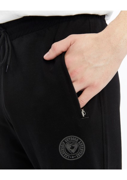 Erkek Siyah Fermuar Cepli Düz Paça Eşofman ALT-P601 modelleri