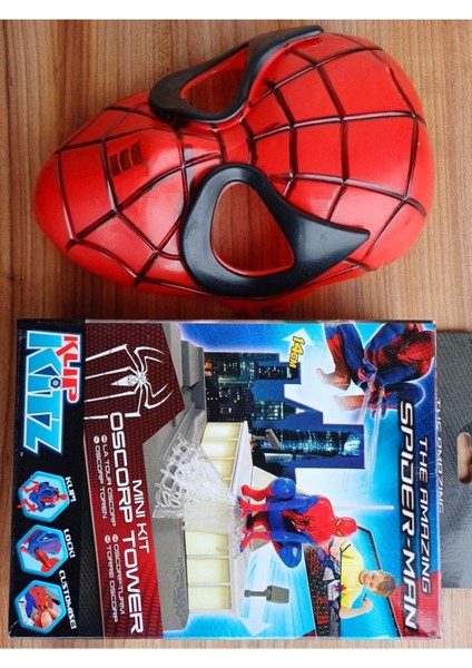 Luxury Örümcek Adam Figür ve Maske Oscorp Tower Oyun Seti Spiderman Kutulu Oyuncak 1 Adet