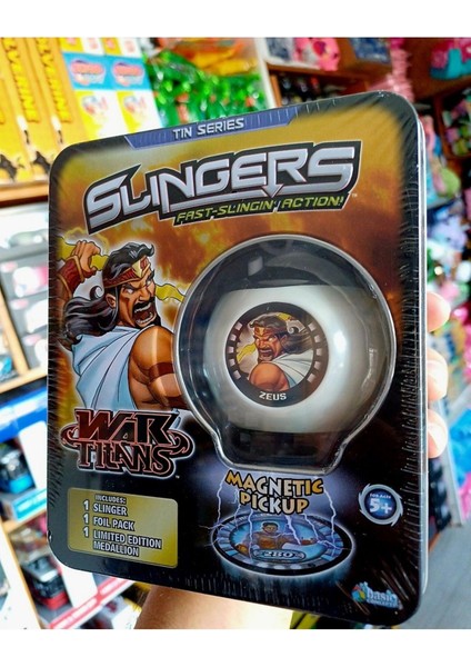 Luxury Slıngers Titan Zeus Oyunu Slıngın Metal Kutu Mitolojik Savaş Seti Slingers Madalyon 1 Adet