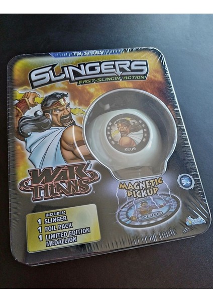 Luxury Slıngers Titan Zeus Oyunu Slıngın Metal Kutu Mitolojik Savaş Seti Slingers Madalyon 1 Adet modelleri