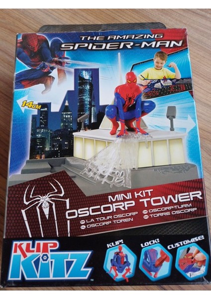 Luxury Örümcek Adam Figür ve Maske Oscorp Tower Oyun Seti Spiderman Kutulu Oyuncak 1 Adet