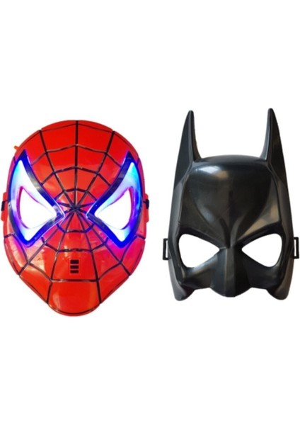 Luxury Spiderman Işıklı Maske ve Batman Maske 1 Adet
