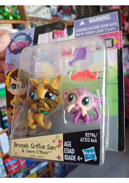 Luxury Miniş Littlest Petshop Brussels Griffon Sam Tamrin Monk Lisanslı Kutulu Minişler Oyuncak 1 Adet