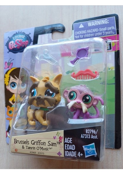 Luxury Miniş Littlest Petshop Brussels Griffon Sam Tamrin Monk Lisanslı Kutulu Minişler Oyuncak 1 Adet