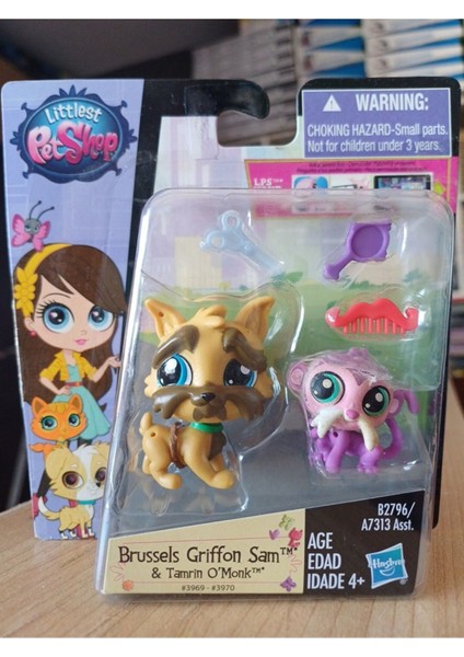 Luxury Miniş Littlest Petshop Brussels Griffon Sam Tamrin Monk Lisanslı Kutulu Minişler Oyuncak 1 Adet