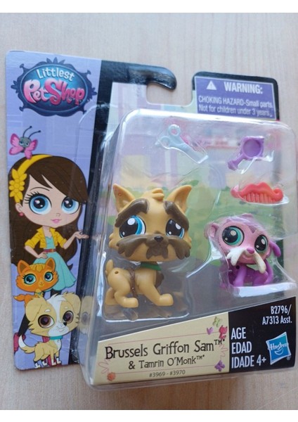 Luxury Miniş Littlest Petshop Brussels Griffon Sam Tamrin Monk Lisanslı Kutulu Minişler Oyuncak 1 Adet