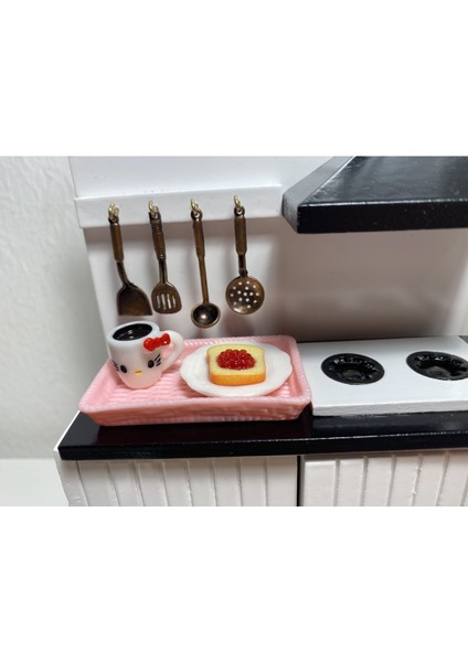 Luxury Minyatür Oyuncak Reçelli Ekmek ve Çay 1 Adet