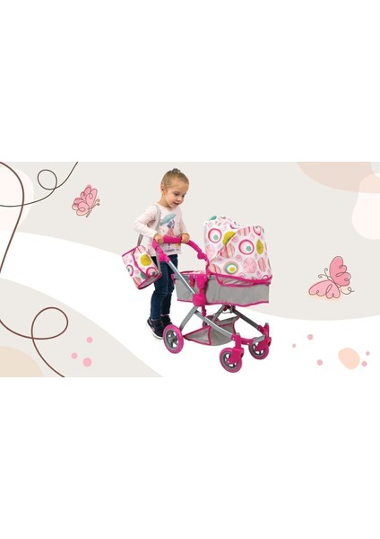 Luxury Oyuncak Bebek Arabası Pink Rose 1 Adet