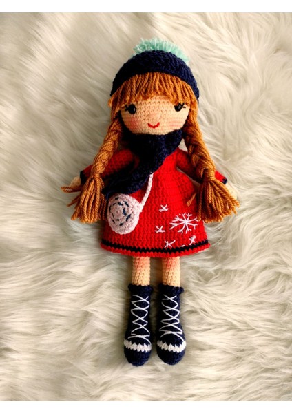 Luxury Amigurumi Kış Bebek Organik El Yapımı Oyuncak 1 Adet