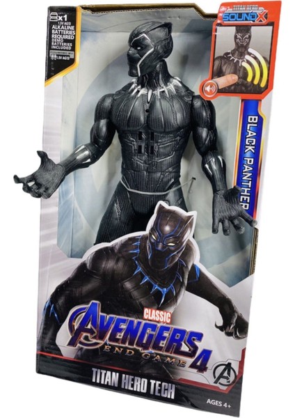 Luxury Black Panter Işıklı Sesli Figür Oyuncak Avengers 30 cm 1 Adet fiyatları