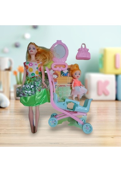 Luxury Pusetli Kız Bebek ve Annesi 1 Adet