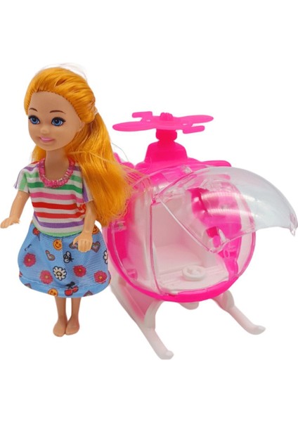 Luxury Helikopterli Sally Oyuncak Bebek Seti 1 Adet