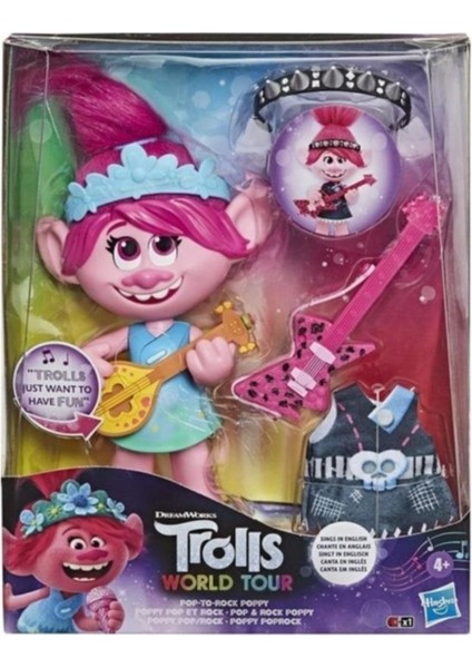 Luxury Trolls Word Tour Şarkı Söyleyen Poppy E9411 Lisanslı Ürün 1 Adet