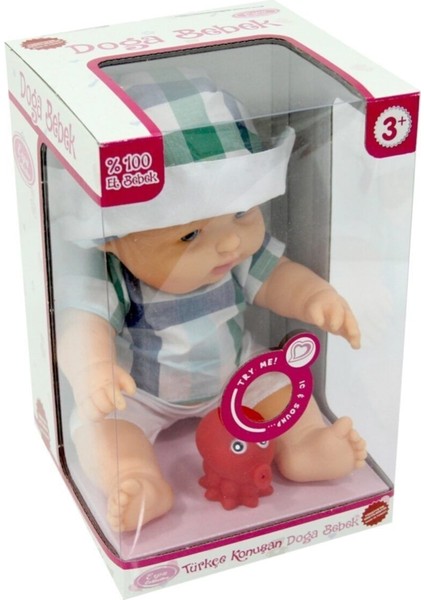 Luxury Doğa Kel Bebek Tr.konuşan Hayvancıklı 34 Cm. 1 Adet