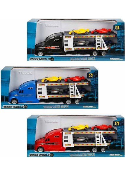 Luxury Maxx Wheels 1:48 Transporter Tır 30 cm 2 Katlı 4 Araçlı 1 Adet