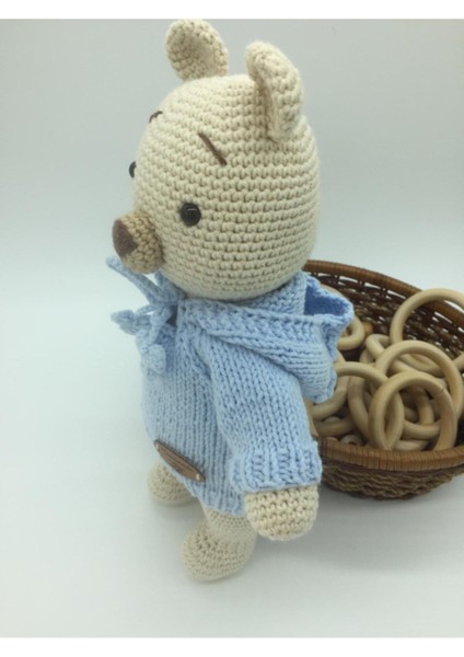 Luxury Amigurumi Mavi Uyku Arkadaşı Ayıcık 30 cm 1 Adet fiyatları