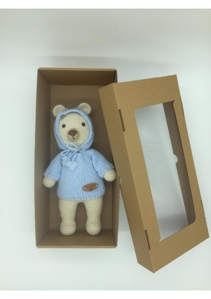 Luxury Amigurumi Mavi Uyku Arkadaşı Ayıcık 30 cm 1 Adet fırsatları