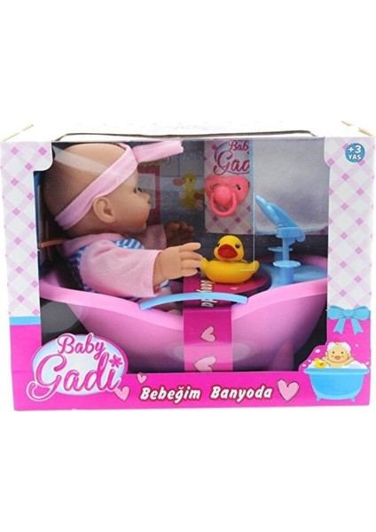 Luxury Sesli Baby Gadi Banyoda Bebeğim Seti 1 Adet