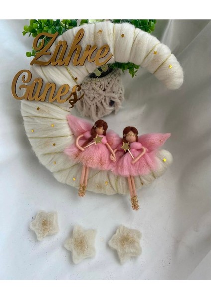 Luxury Keçe Kapı Süsü, Bebek Kapı Süsü, Peri Bebek 1 Adet