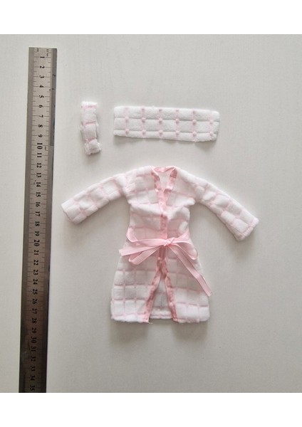 Luxury Barbii Oyuncak Bebekler Için 3 Lü Bornoz Seti 1 Adet