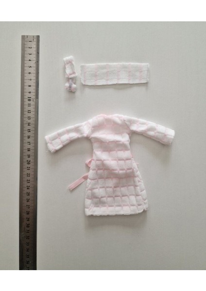 Luxury Barbii Oyuncak Bebekler Için 3 Lü Bornoz Seti 1 Adet